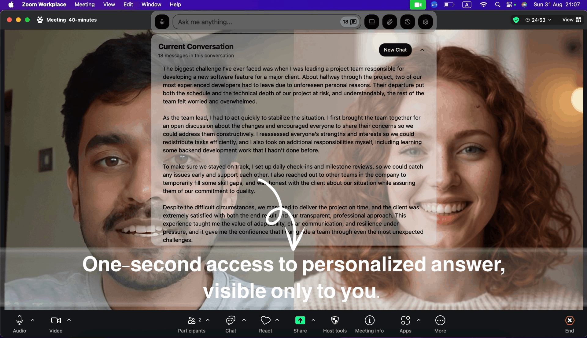 Real-time Interview AI Answer Generator with Automatic Recognition