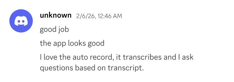 Discord testimonial
