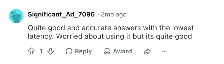 Reddit testimonial