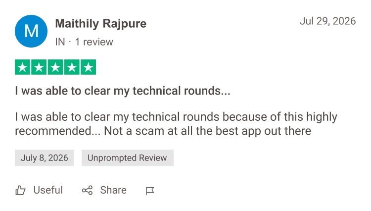 Trustpilot testimonial