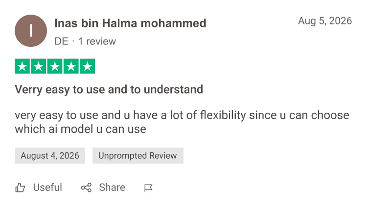 Trustpilot testimonial