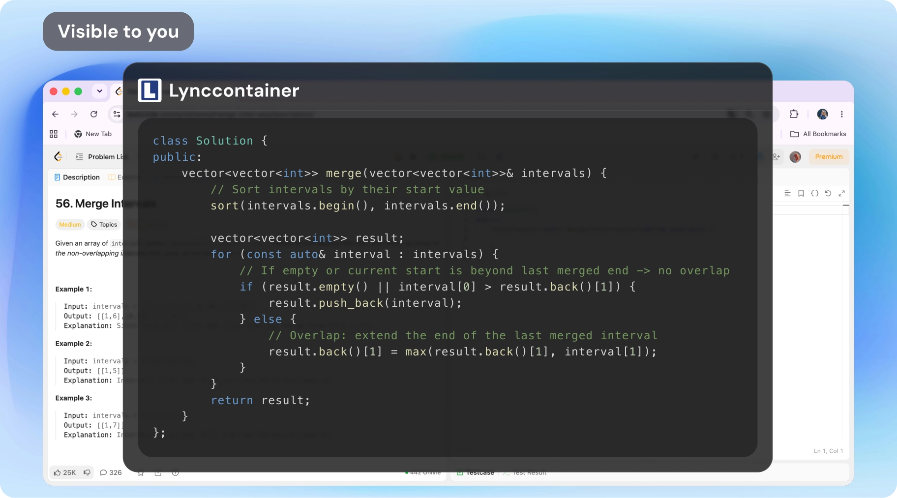 Linkjob AI overlay visible only to you